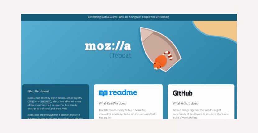 Бывший сотрудник Mozilla разработал сайт с вакансиями для уволенных из компании